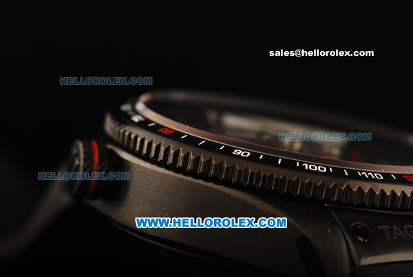 Tag Heuer Carrera Calibre 36 Swiss Valjoux 7750 Automatic Movement Titanium Case with Black Dial - Click Image to Close